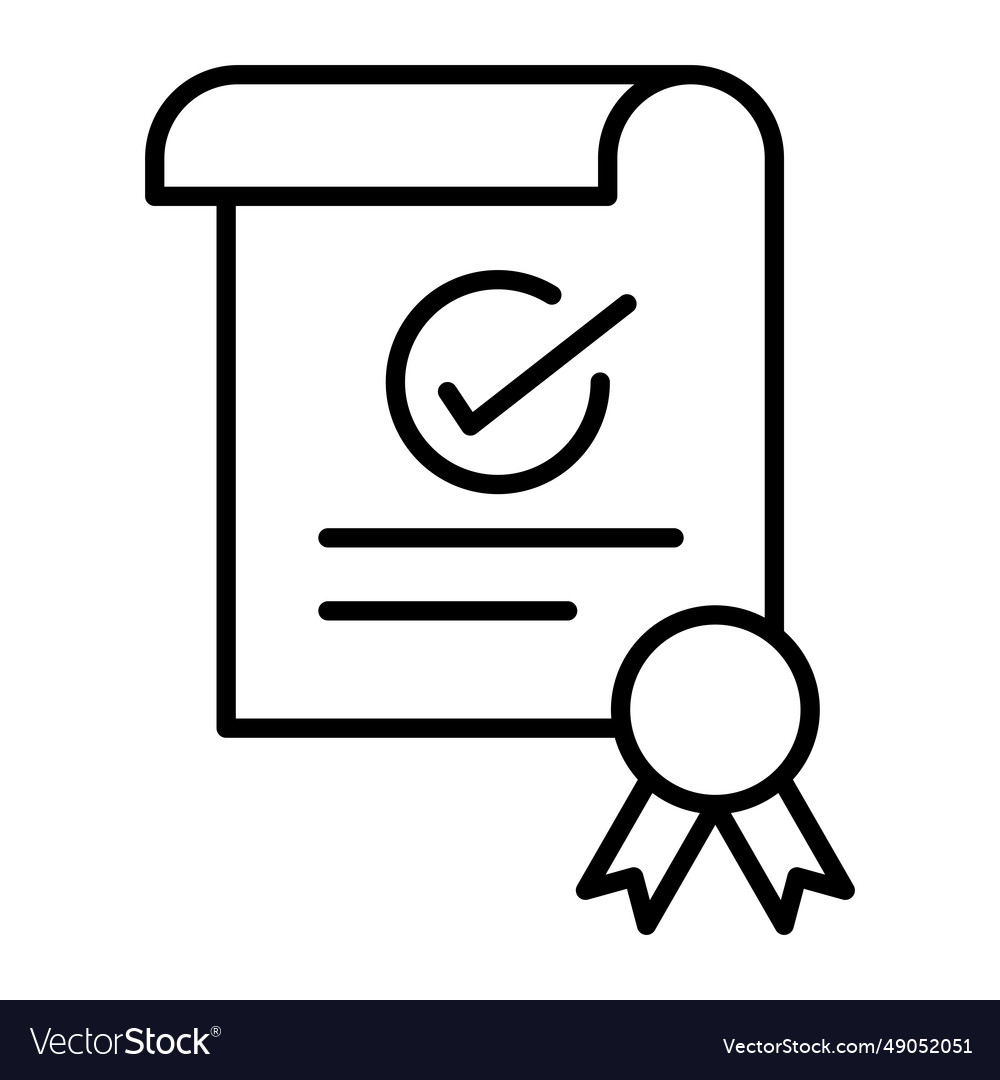 Qualified certificate icon Royalty Free Vector Image