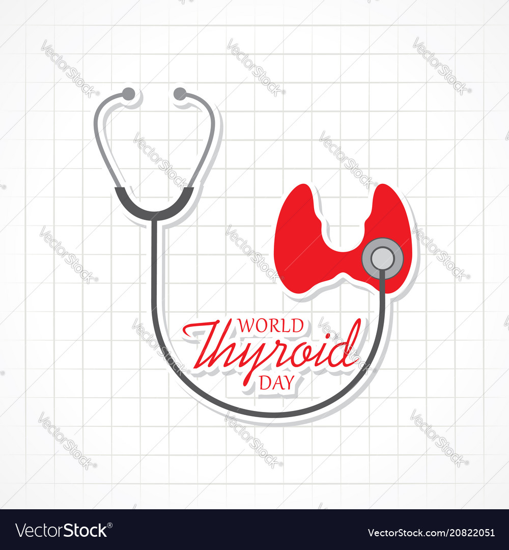 World thyroid day poster - medical concept Vector Image