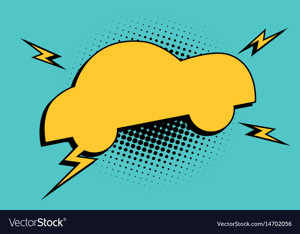 Comic bubble shape car Royalty Free Vector Image