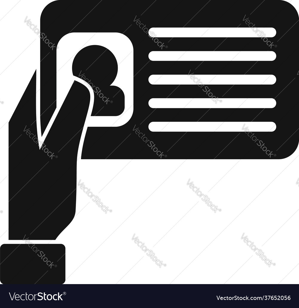 Driver license icon simple style Royalty Free Vector Image
