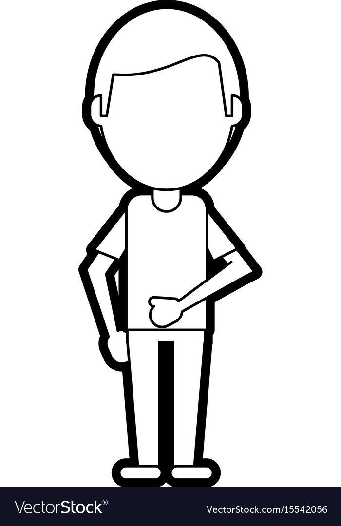 Person cartoon clothing Royalty Free Vector Image