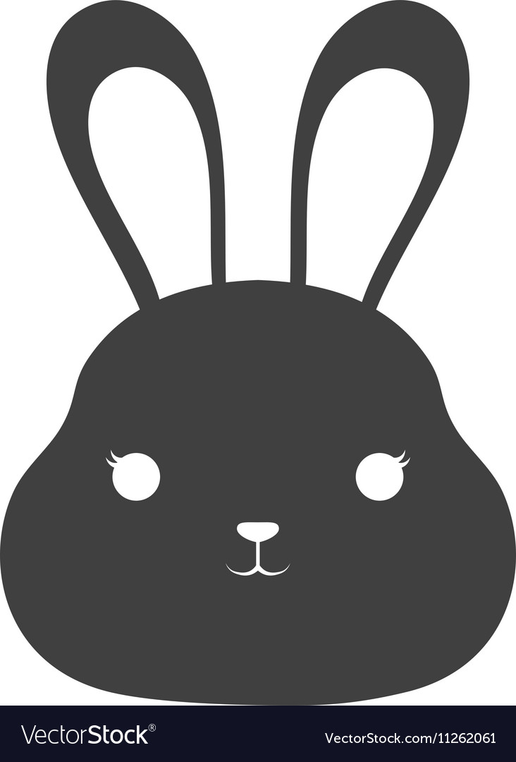 Cute rabbit isolated icon Royalty Free Vector Image