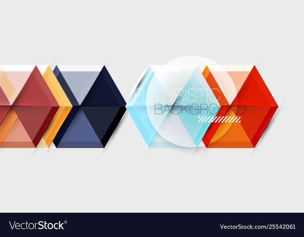 Geometric triangle and hexagon abstract background