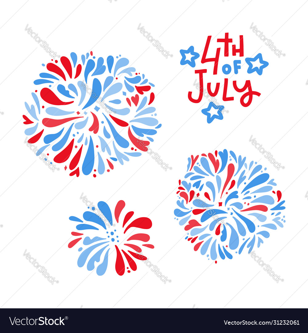 Happy 4th july independence day greeting card vector image Happy 4th july independence day greeting card