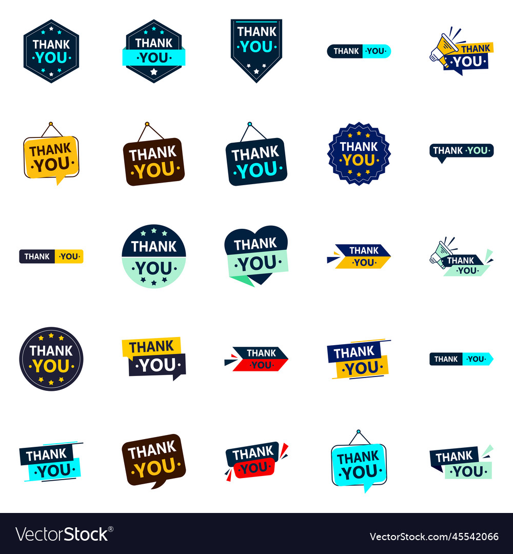 25 Thank You Icons To Show Your Appreciation Vector Image 25-thank-you-icons-to-show-your-appreciation-vector-image