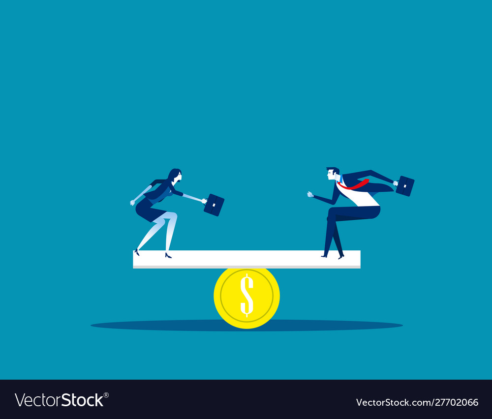 Business and money balance concept Royalty Free Vector Image