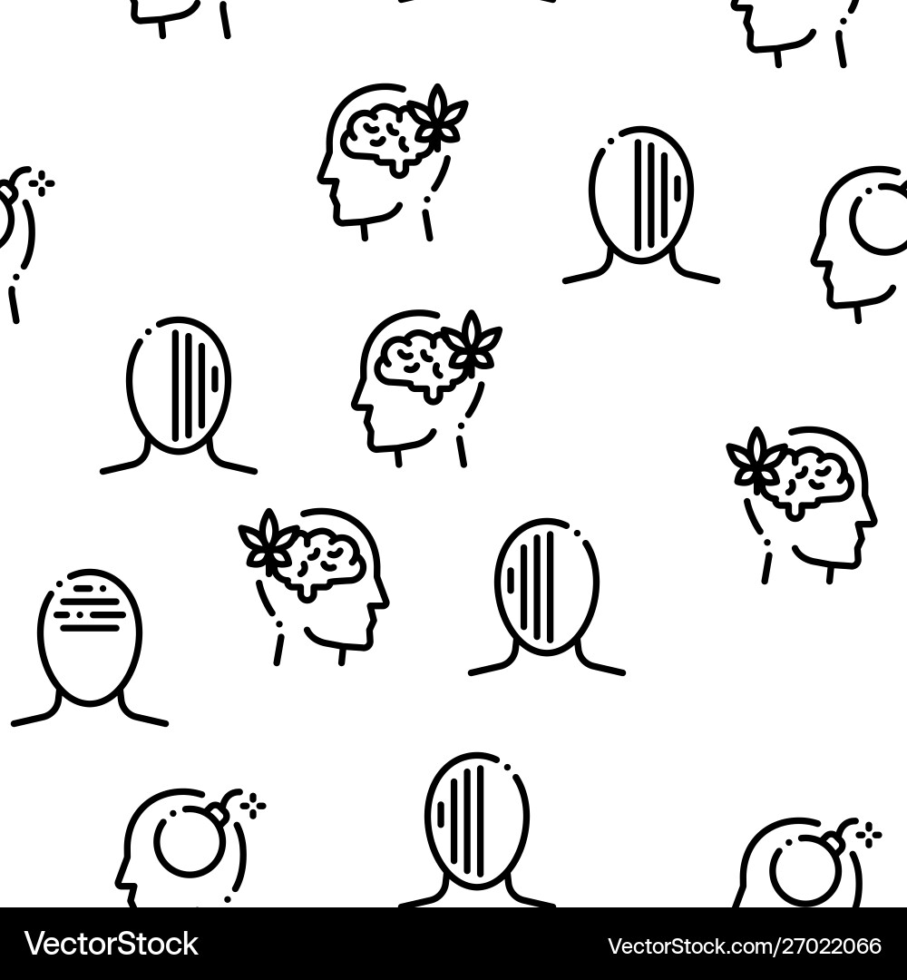 Headache seamless pattern Royalty Free Vector Image