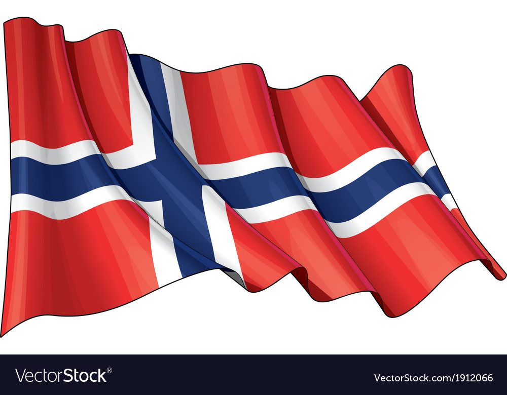 Norway flag Royalty Free Vector Image - VectorStock