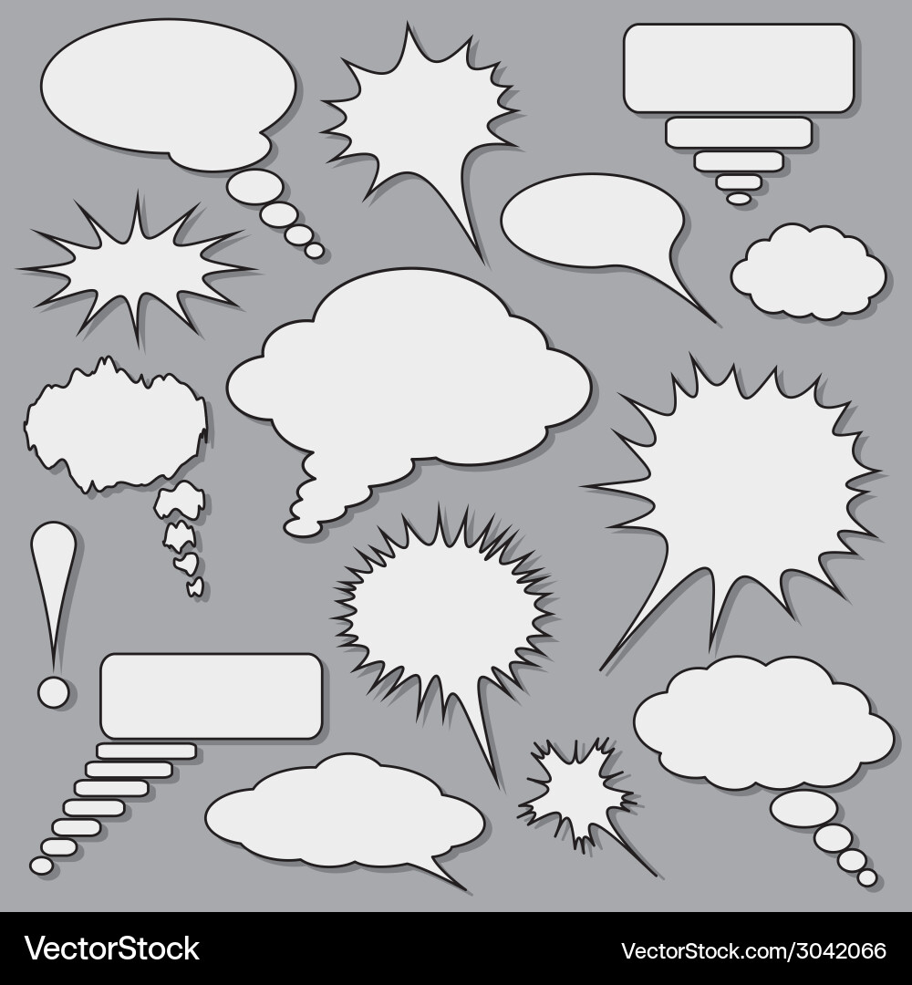 Speech bubbles set Royalty Free Vector Image - VectorStock