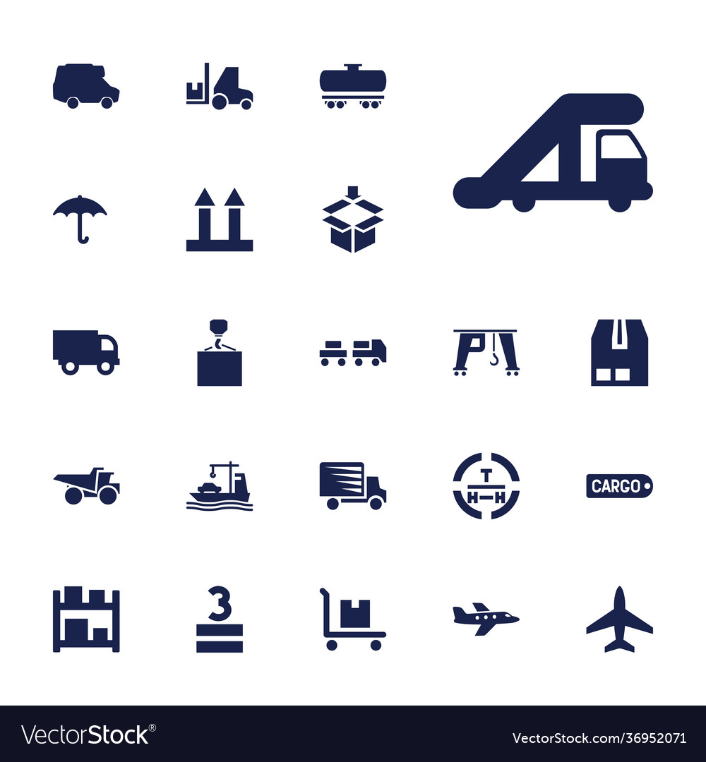 22 cargo icons Royalty Free Vector Image - VectorStock