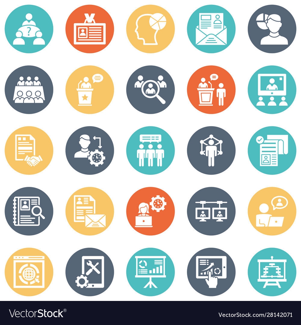 Hr management icons set every single icon Vector Image