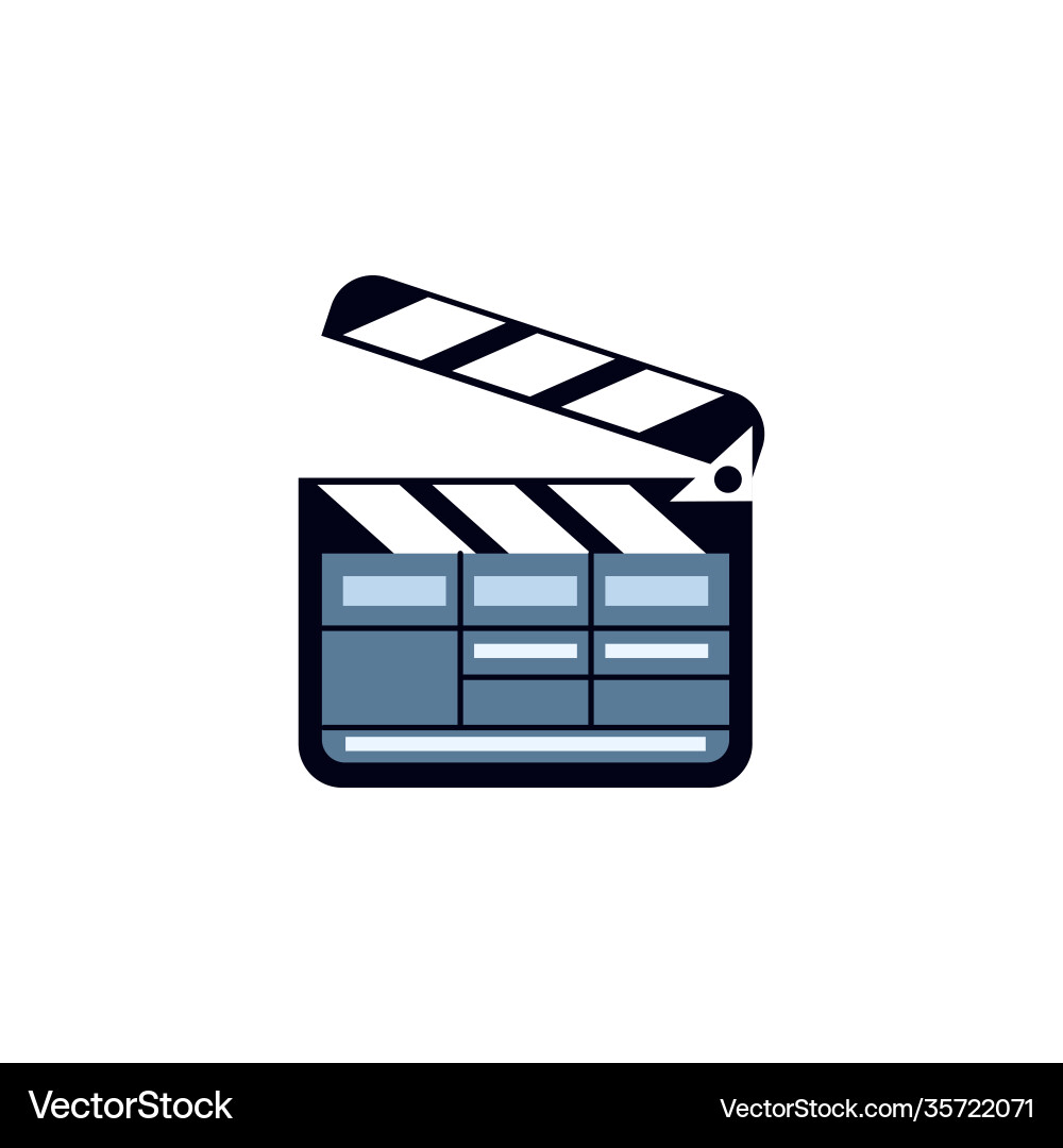 Isolated icon movie cinema clapper board Vector Image