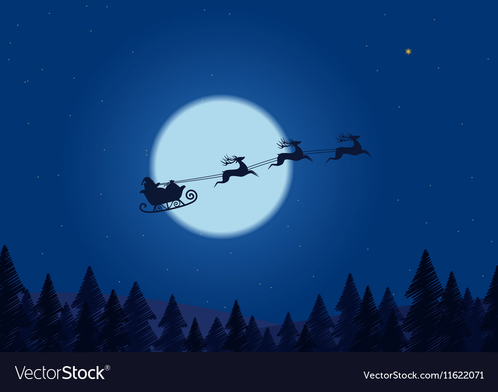 Real Santa Claus Flying In The Sky