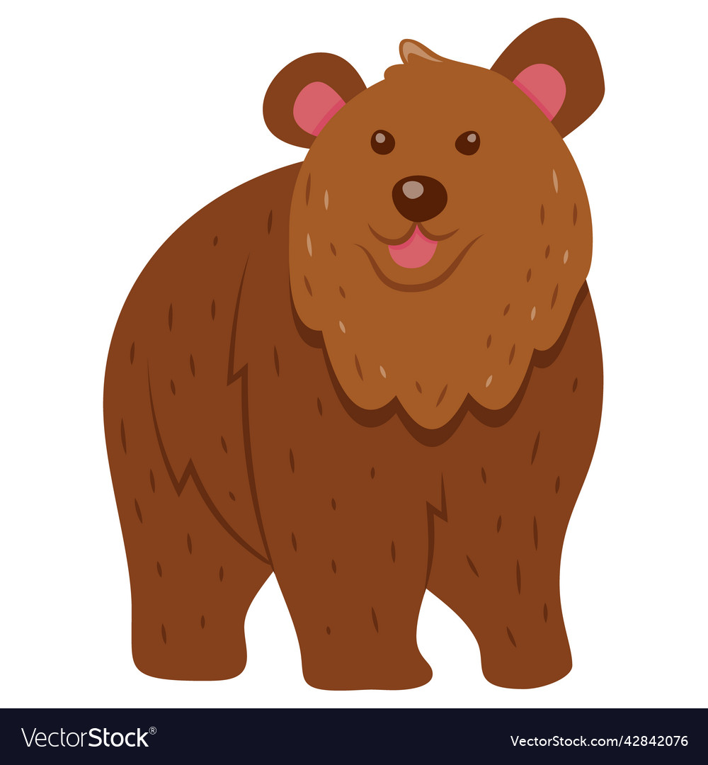 Cartoon cute bear Royalty Free Vector Image - VectorStock