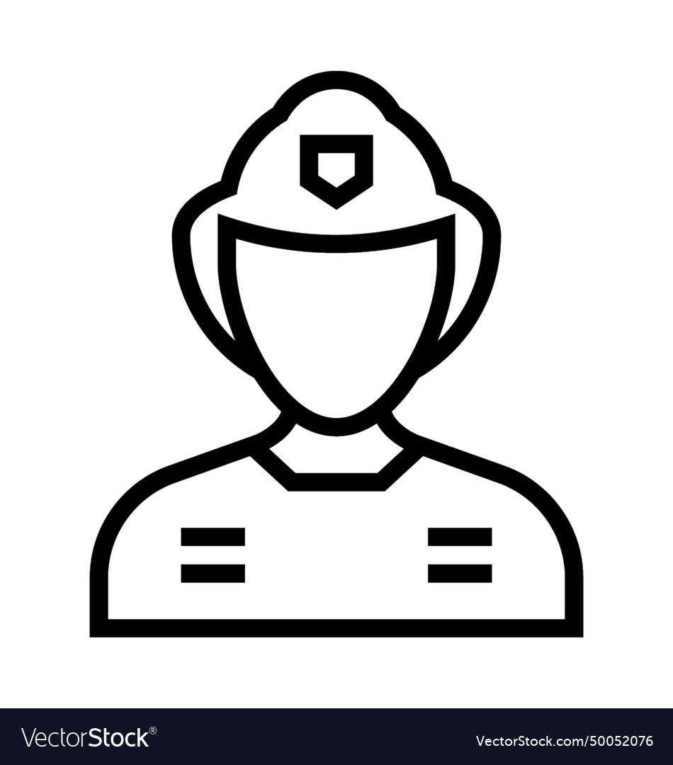 Queen Guard Line Icon Royalty Free Vector Image