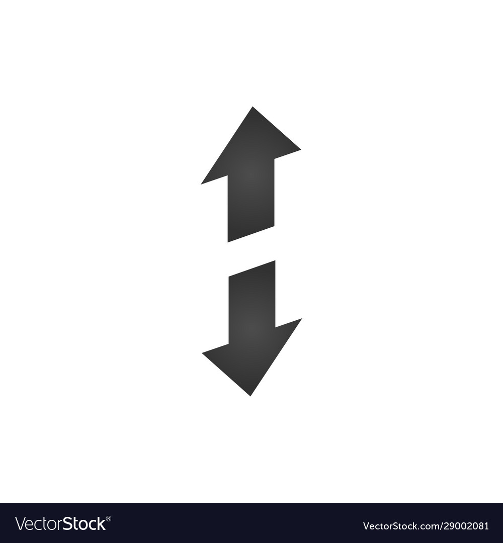 3d up and down arrows shift direction Royalty Free Vector