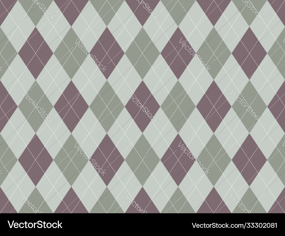 Argyle pattern seamless fabric texture background Vector Image