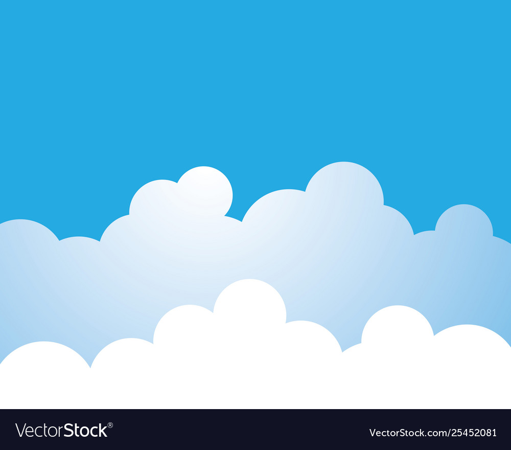 Blue sky with cloud background Royalty Free Vector Image