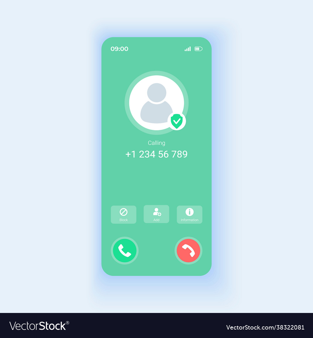 Call receiver smartphone interface template Vector Image