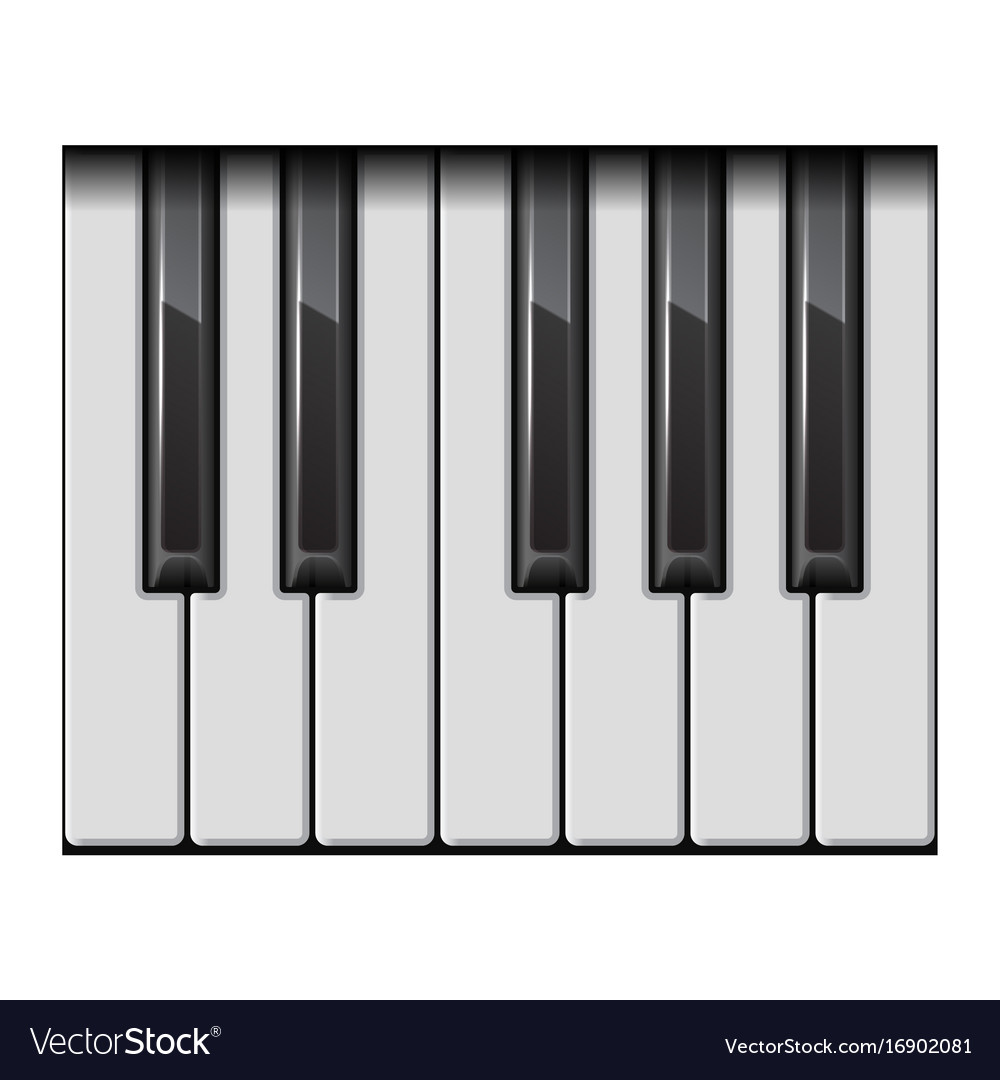 Piano one octave keys Royalty Free Vector Image