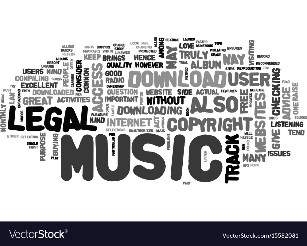 Where To Find Free Music Download Text Word Cloud Vector Image