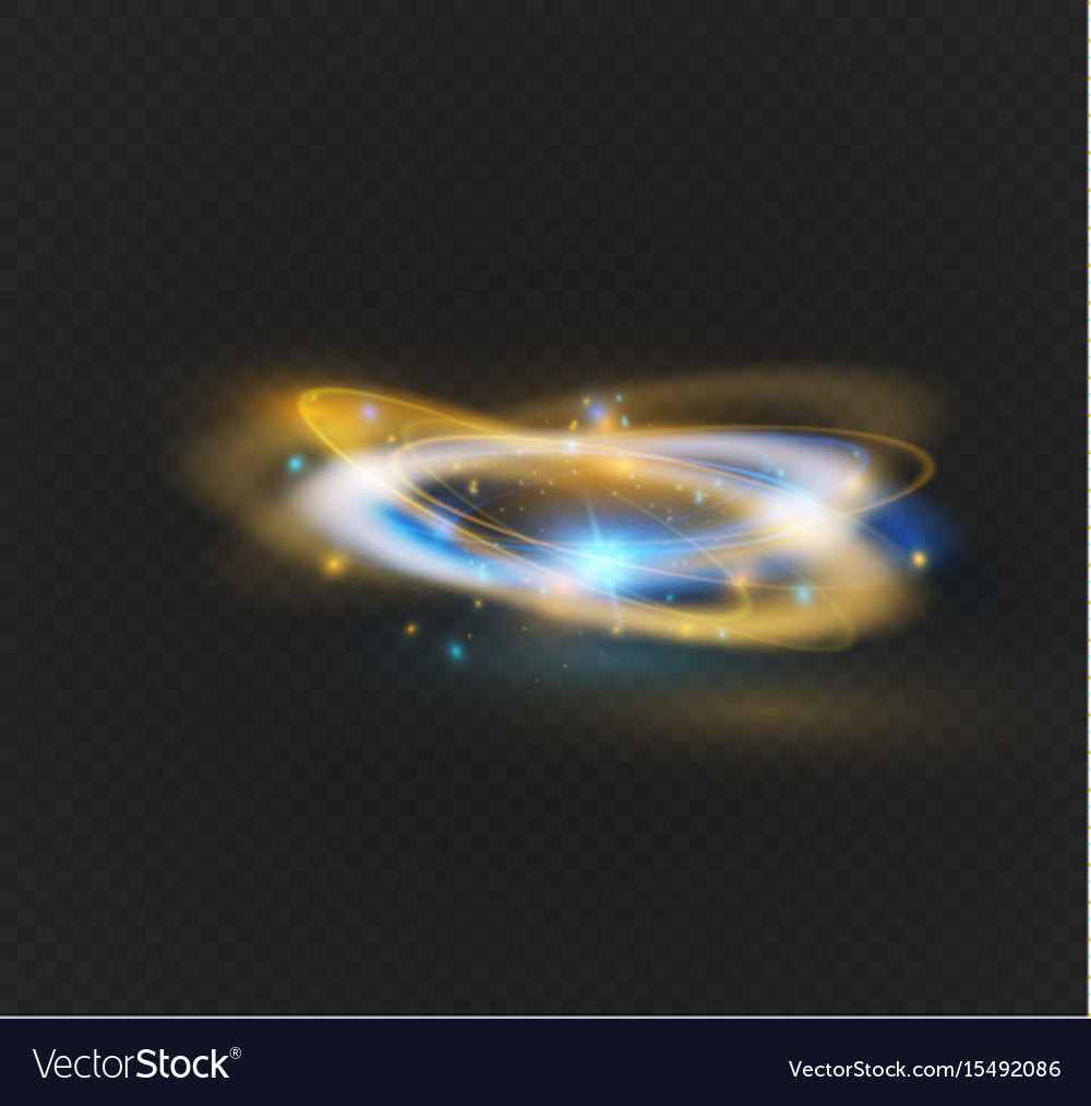 Circular lens flare transparent light effect Vector Image