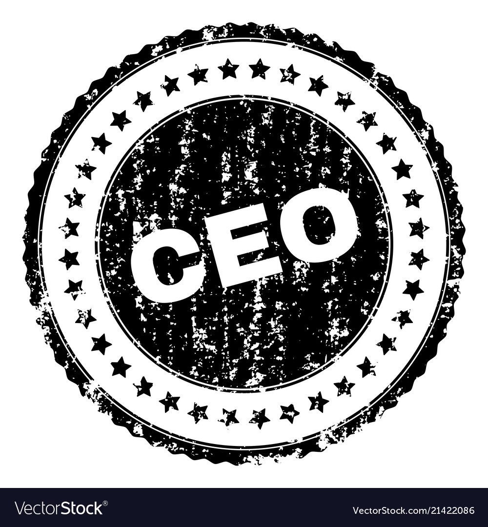 Grunge textured ceo stamp seal Royalty Free Vector Image