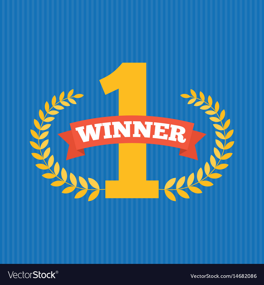 Number one first sign Royalty Free Vector Image