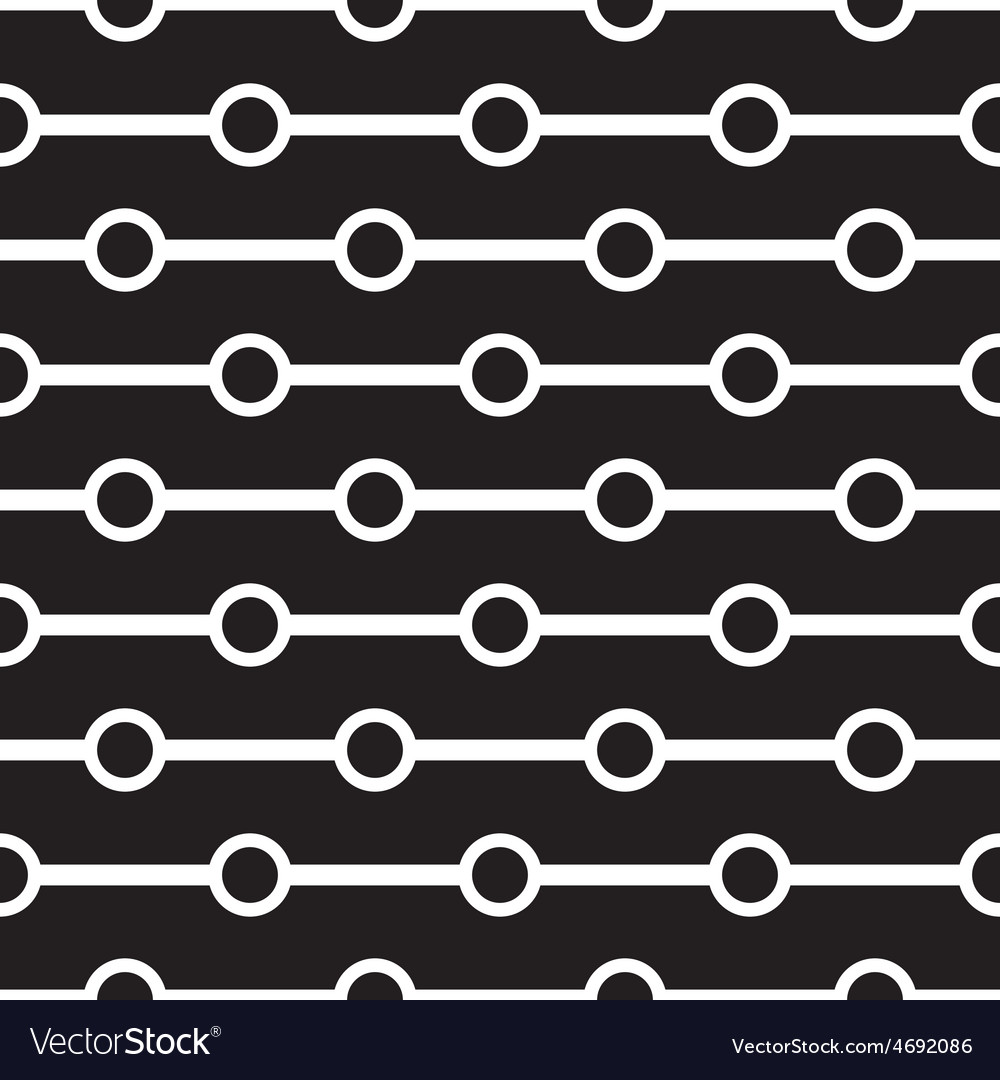 Tile Black And White Geometric Pattern Background Vector Image