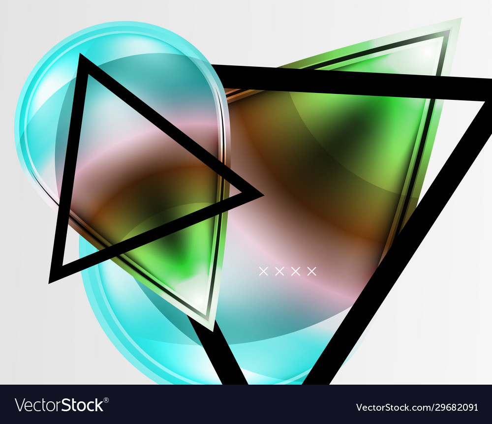 Abstract background - glossy glass bubbles Vector Image