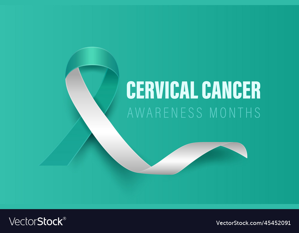 Cervical cancer banner card placard Royalty Free Vector