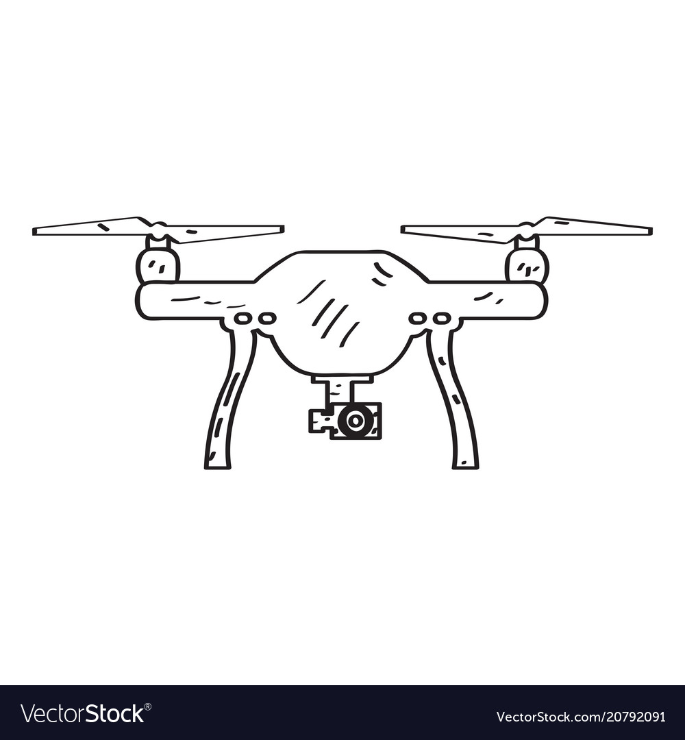 Drone toy sketch Royalty Free Vector Image - VectorStock