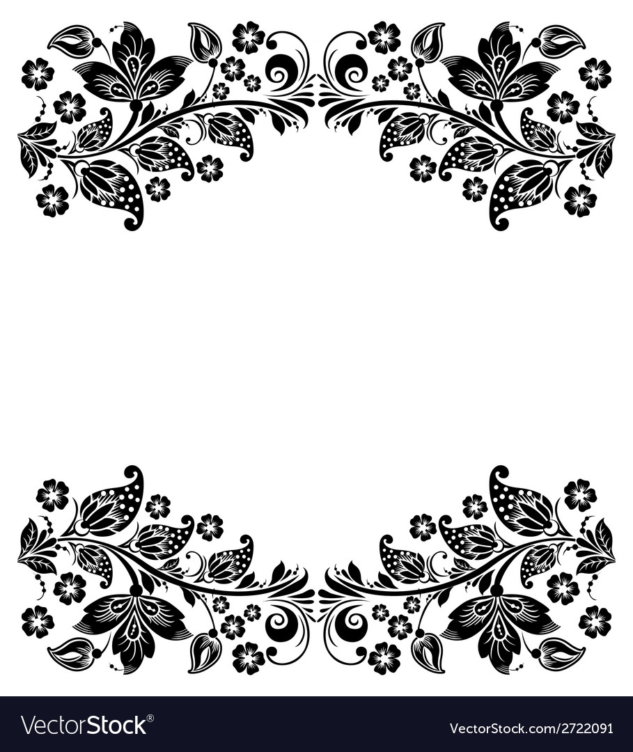 Floral background russian traditional ornament Vector Image