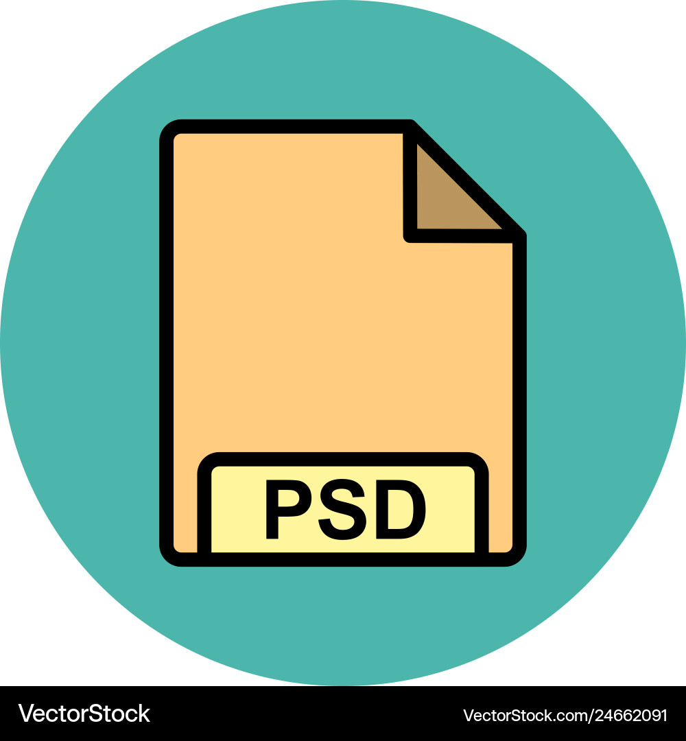 Psd icon Royalty Free Vector Image - VectorStock