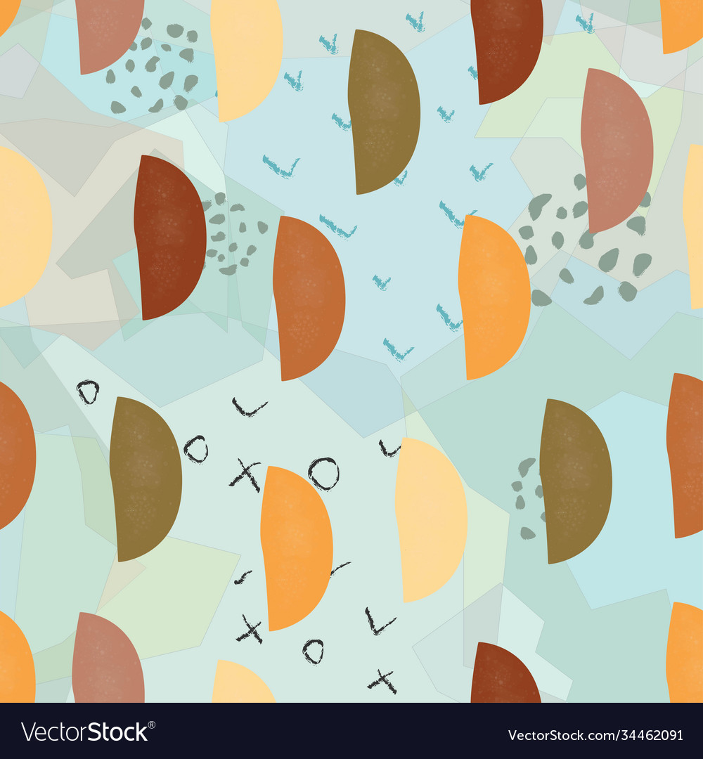 Terracotta Abstract Seamless Pattern Modern Vector Image