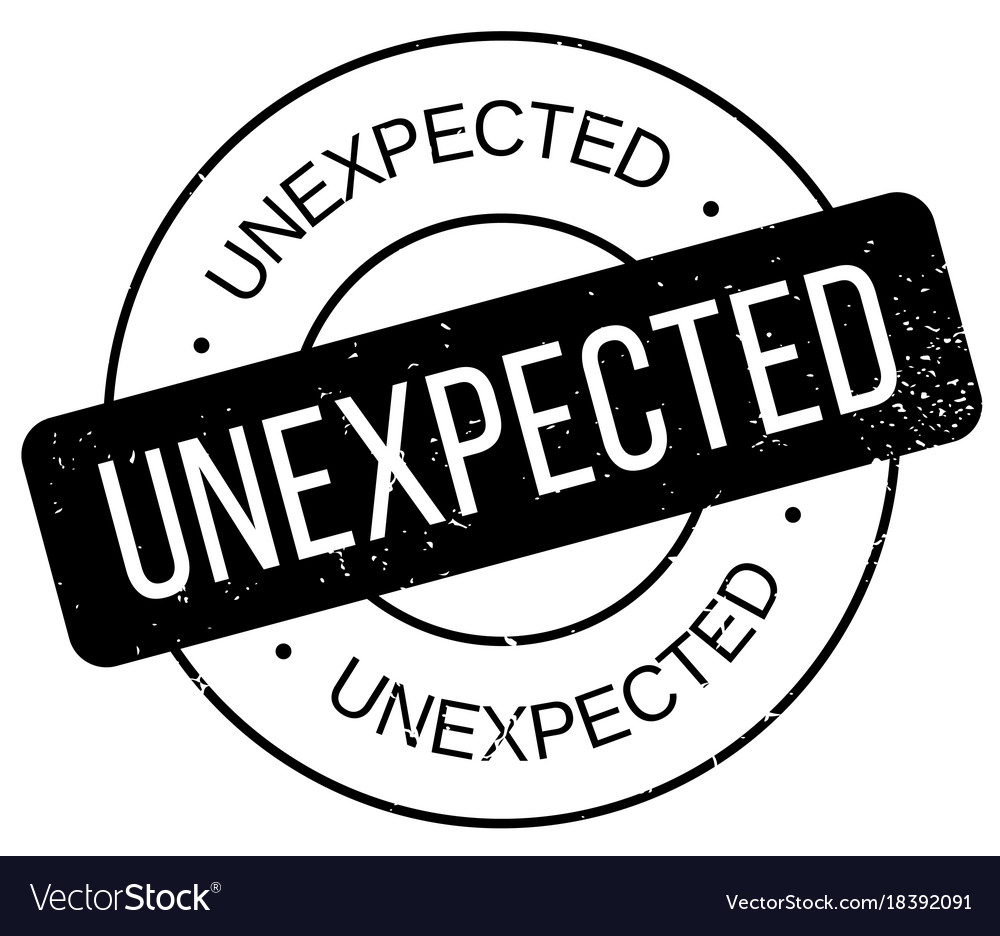 Unexpected rubber stamp Royalty Free Vector Image