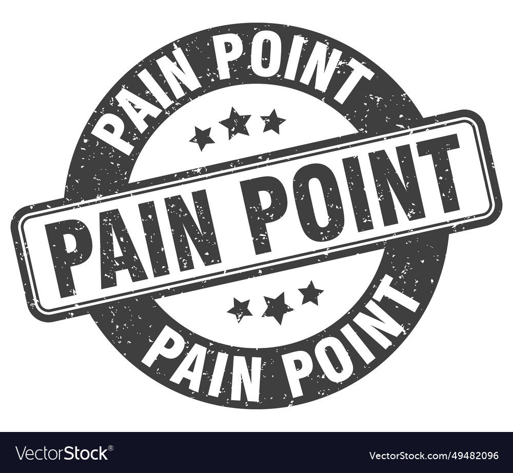 Pain point stamp pain point label round grunge Vector Image