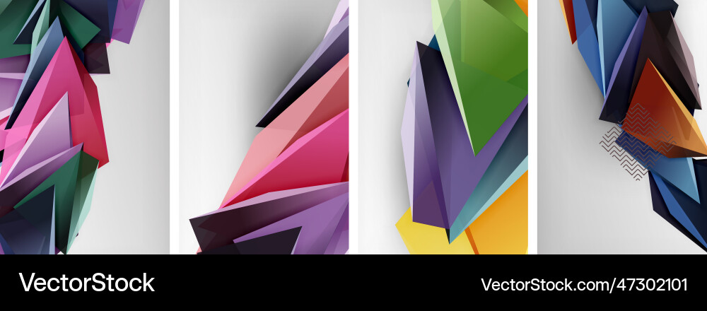 3d triangle abstract background business Vector Image