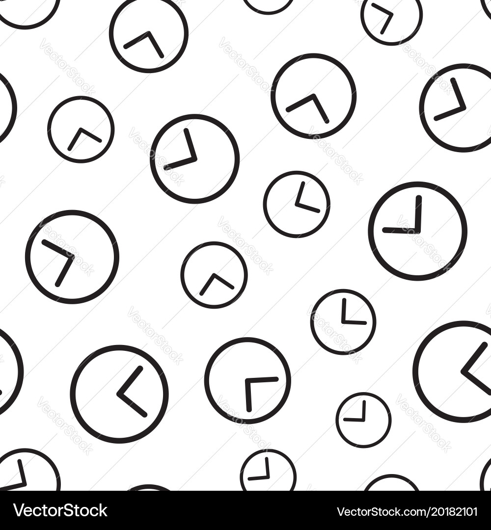 Clock timer seamless pattern background business Vector Image