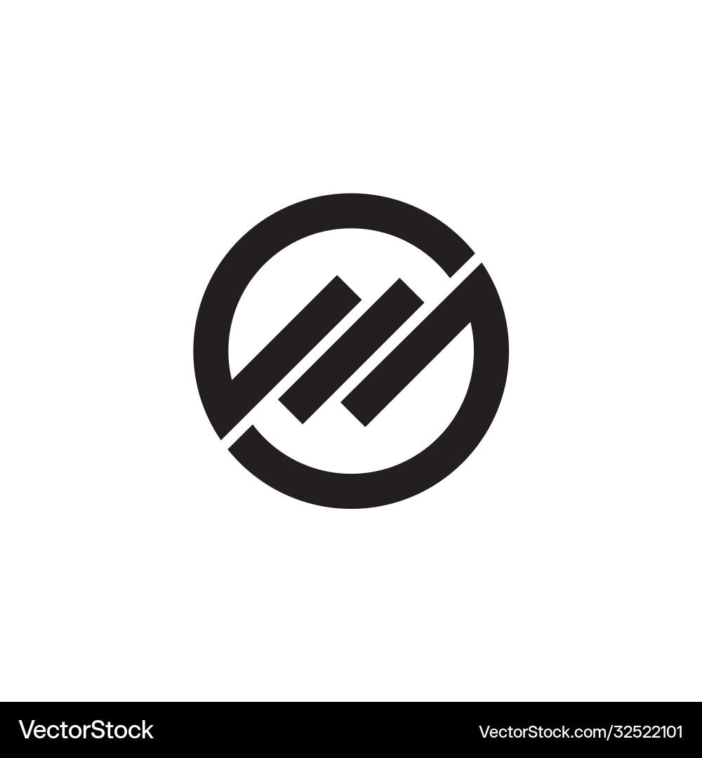 M letter initial logo design template Royalty Free Vector
