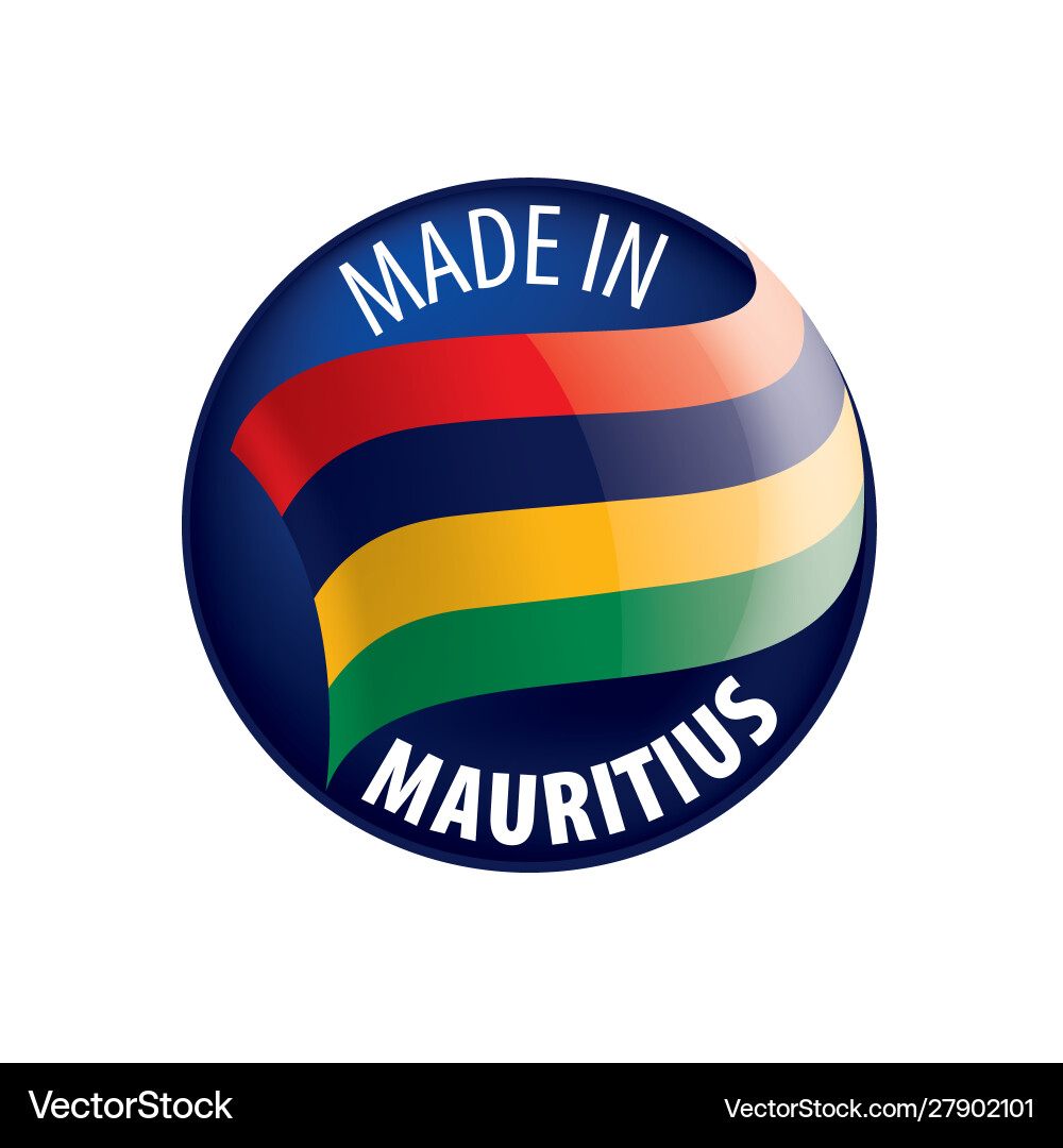 Mauritius flag on a white Royalty Free Vector Image