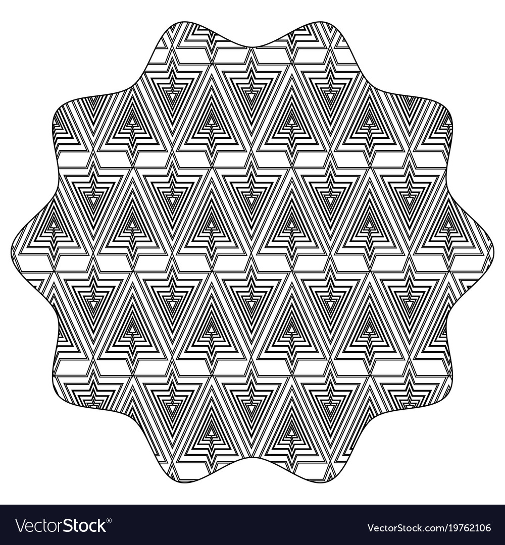Line star with pattern seamless shapes background Vector Image