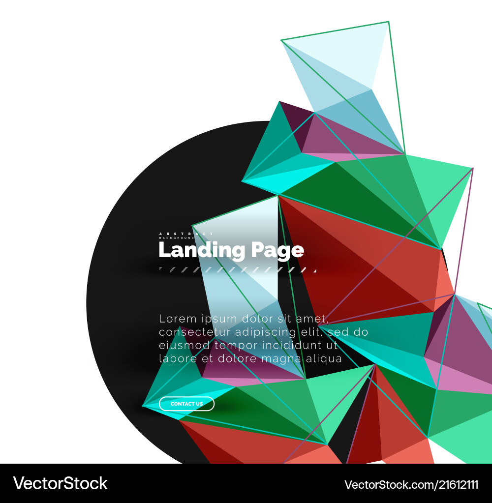 3d triangle abstract background polygonal Vector Image