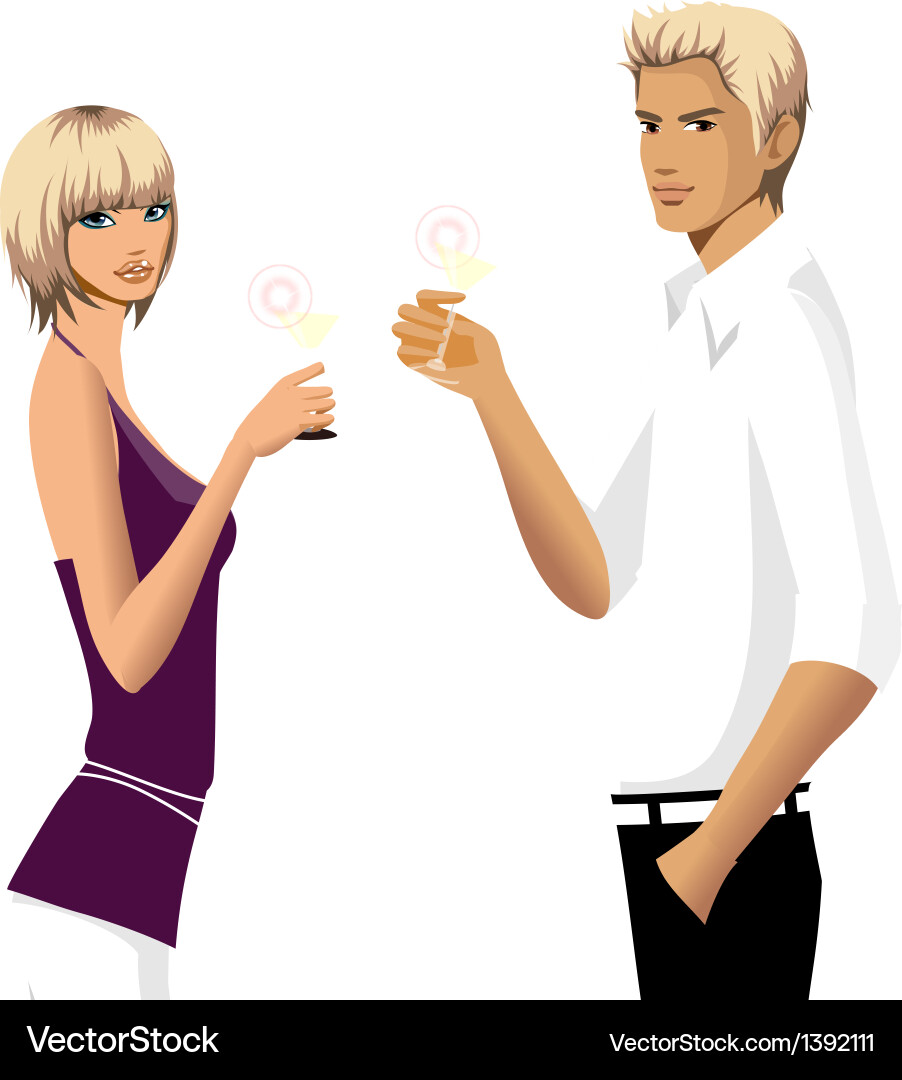 Elegant couple Royalty Free Vector Image - VectorStock