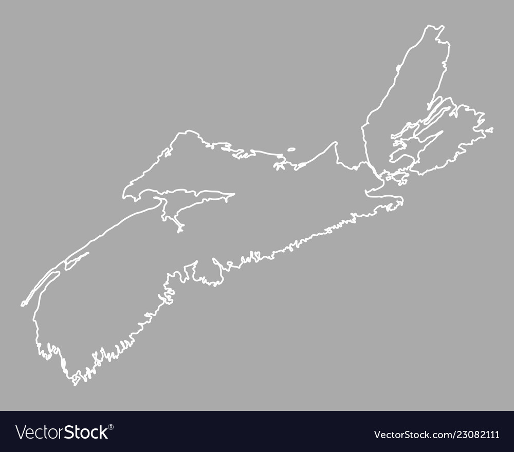 Map of nova scotia Royalty Free Vector Image - VectorStock