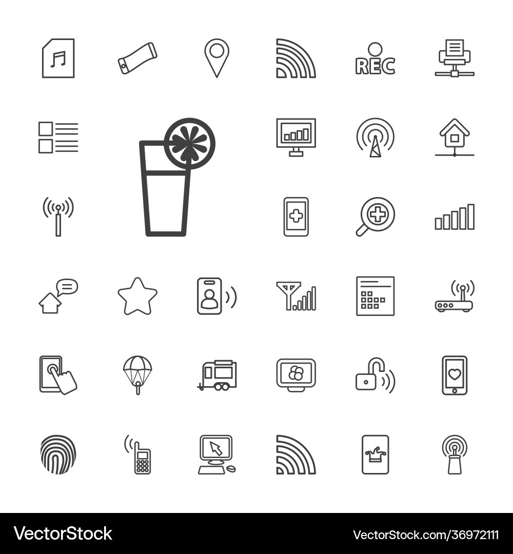 Mobile icons Royalty Free Vector Image - VectorStock