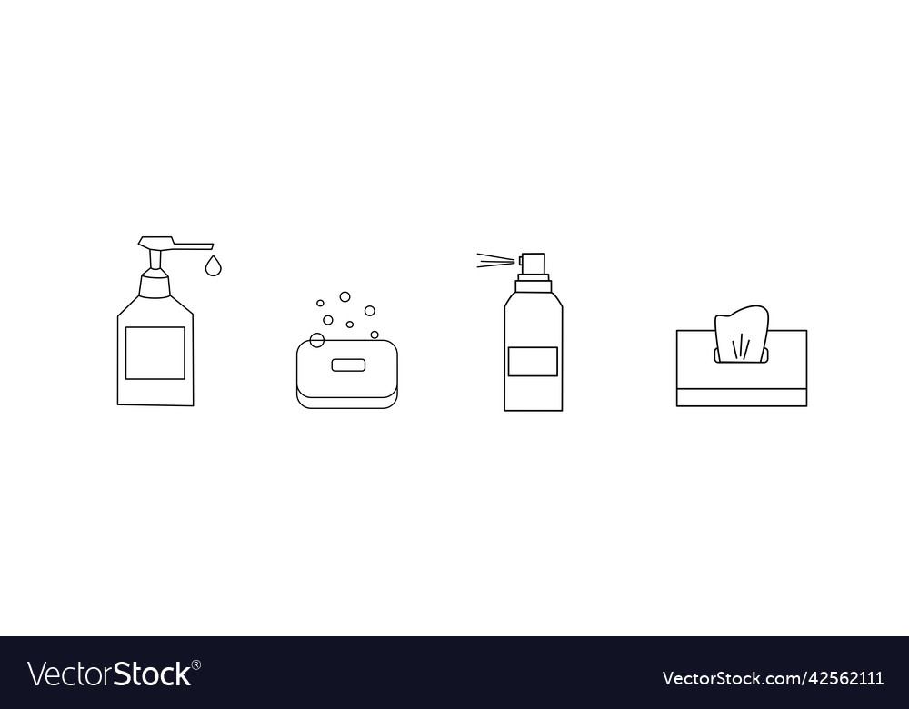 Set Of Things For Cleaning And Disinfecting Vector Image