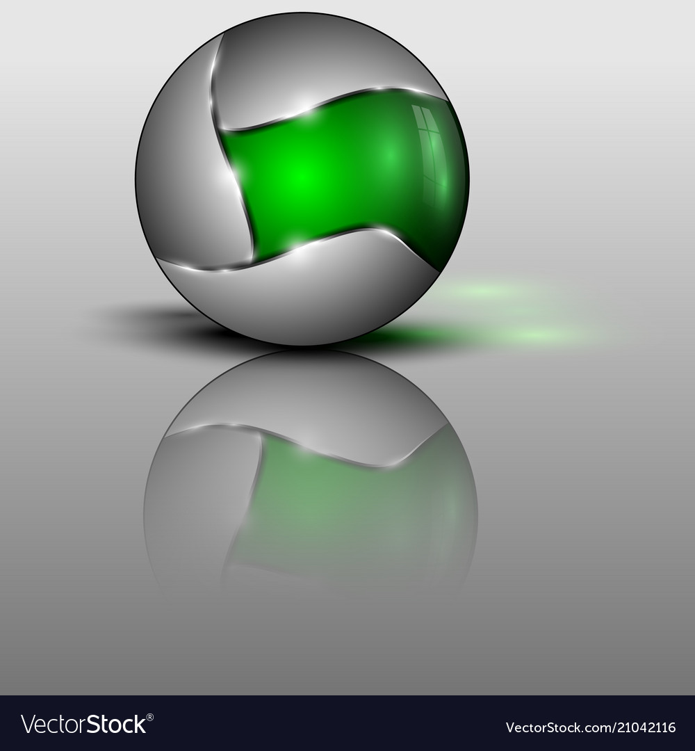 Green Colorful Sphere As Royalty Free Vector Image