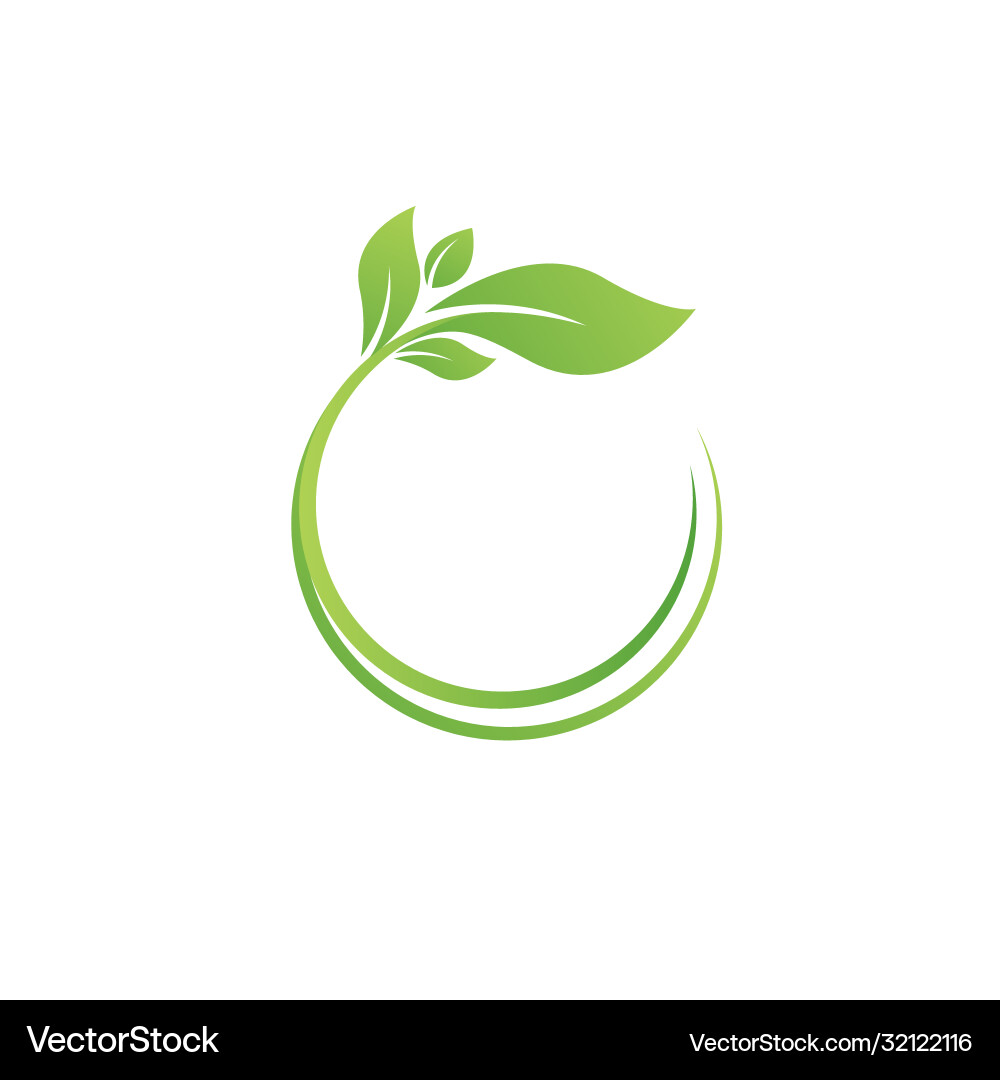Green tree leaf ecology nature element Royalty Free Vector