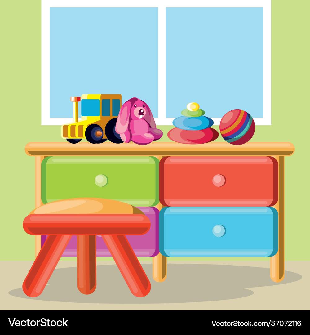Nursery interior room Royalty Free Vector Image